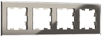 BRITE Рамка 4-мест. РУ-4-2-БрД стекло дым. IEK