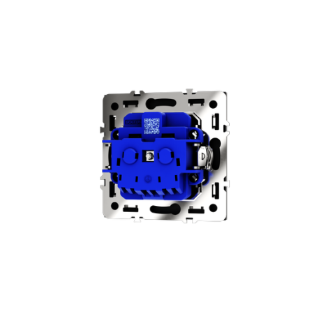 Розетка встраиваемая Voltum S70 с заземлением и защитными шторками, 16А, (графит)