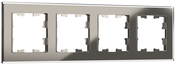 BRITE Рамка 4-мест. РУ-4-2-БрД стекло дым. IEK