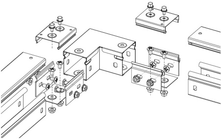 Горизонтальный глухой угол 90 градусов 50х50 DKC