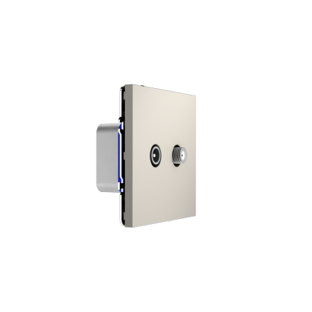 Розетка телевизионная встраиваемая Voltum S70 оконечная TV+SAT, (кашемир)