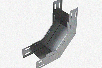 Лоток замковый глухой КПЗГ 100х100-45 УХЛ1 для поворота трассы вверх на 45, горячее цинкование S1,5