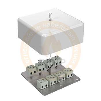Коробка огнестойкая для кабель-канала 40-0470-FR10.0-4 Е15-Е120 103х103х45 RAL9003 Промрукав (22 шт/уп)