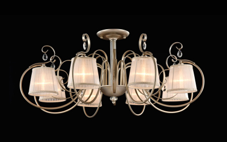 Потолочный светильник 8*E14 40Вт Кремовый с Золотом IP20 Simone FR2020-CL-08-BG Freya