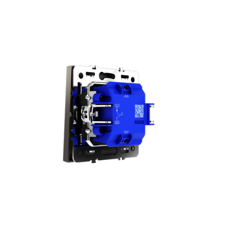 Выключатель с самовозвратом встраиваемый Voltum S70 одноклавишный 10А, (кашемир)