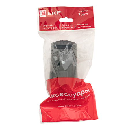 Штепсельное гнездо с/з черное 16А 250 В Proxima EKF