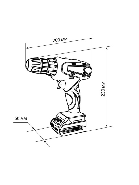 Дрель-шуруповерт акк. ДША-18-ЛК1-С 18 В, 2 А*ч Li-Ion 2 шт, 32 Нм, 0-1400 об/мин, кейс, "Рубин" TDM