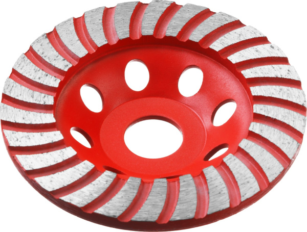 Сегментированная алмазная чашка Турбо-Плюс d 115 мм, Мастер ЗУБР