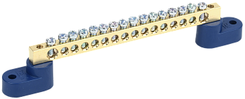 Шина N "ноль" на двух угловых изоляторах ШНИ-6х9-16-У2-С IEK