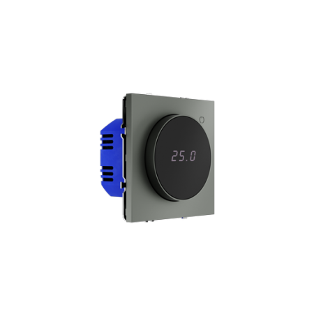 Терморегулятор электронный Voltum S70 с индикацией и датчиком, для теплого пола, (титан)