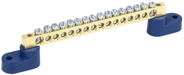 Шина N "ноль" на двух угловых изоляторах ШНИ-6х9-16-У2-С IEK