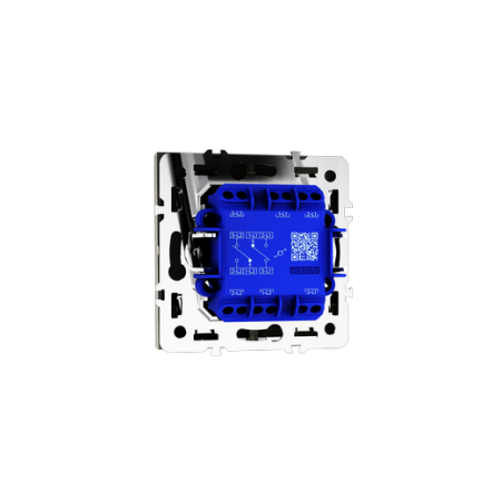 Проходной переключатель встраиваемый Voltum S70 двухклавишный 10А, (шелк)