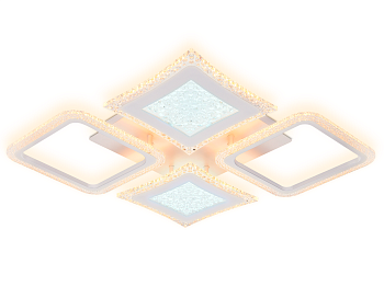 Потолочный светодиодный светильник с пультом FA430/4 WH белый 112W 750*670*80 (ПДУ РАДИО 2.4G) Ambrella Light