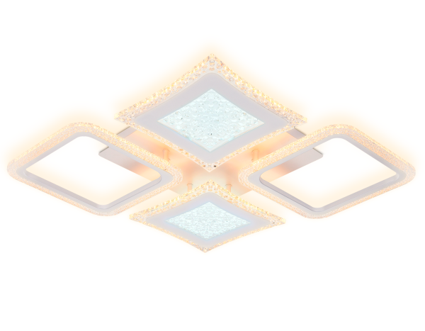 Потолочный светодиодный светильник с пультом FA430/4 WH белый 112W 750*670*80 (ПДУ РАДИО 2.4G) Ambrella Light