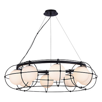 Люстра подвесная Черный/Опал G9 8*5Вт SL1189.403.08 ST LUCE