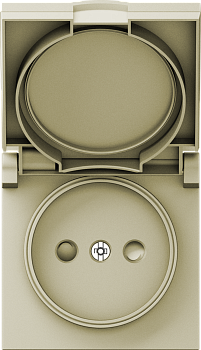 Donel A07 шампань накладка для розетки без заземления, с крышкой, 16A 250 В~, серия DB