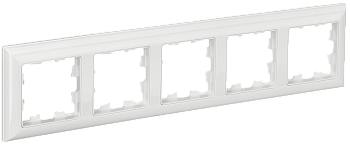 BRITE Рамка 5-мест. РУ-5-Бр бел./бел. IEK