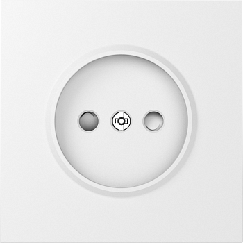 Donel S08 матовый белый накладка для розетки без заземления, со шторками 16A 250 В~,серия DB