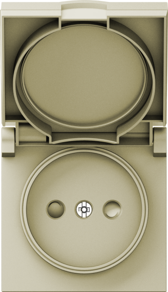 Donel A07 шампань накладка для розетки без заземления, с крышкой, 16A 250 В~, серия DB