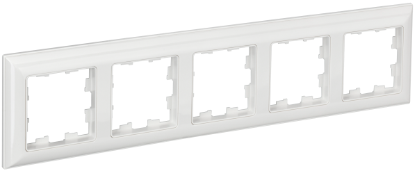 BRITE Рамка 5-мест. РУ-5-Бр бел./бел. IEK