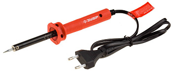 Электропаяльник 40Вт, с пластиковой рукояткой, конус ЗУБР