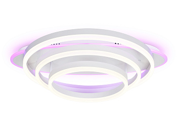 Светильник светодиодный потолочный с пультом FA8522 WH белый 146W 3000K-6400K 560*500*150 (ПДУ РАДИО 2.4G) Ambrella Light