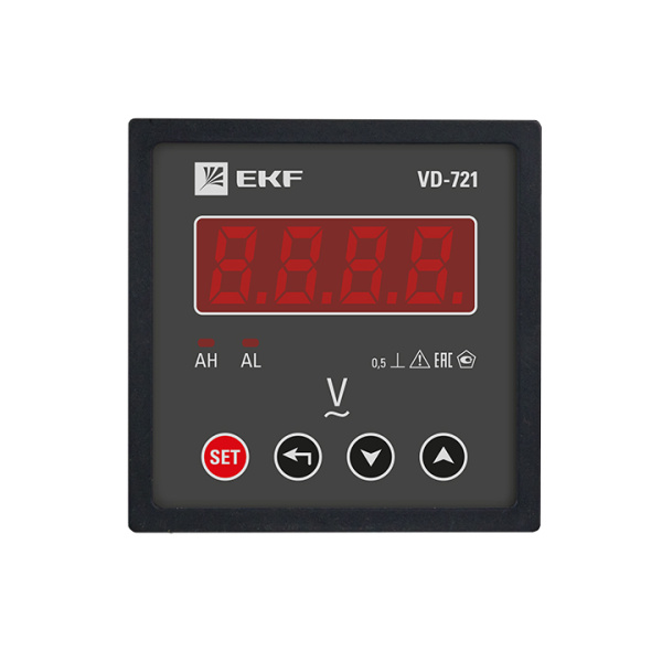 Вольтметр VD-721 цифровой на панель (72х72) однофазный PROxima EKF