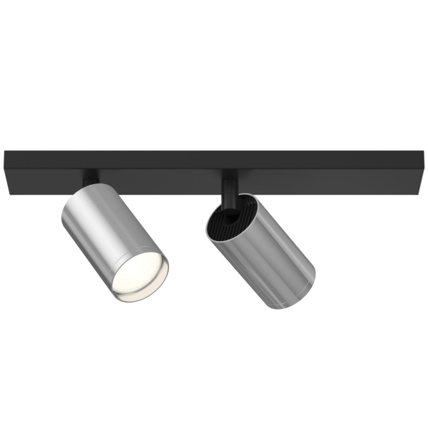 Потолочный светильник 2*GU10 10Вт Черный и Хром IP20 FOCUS S C051CL-02BCH Technical