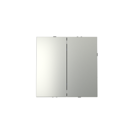 Выключатель встраиваемый Voltum S70 двухклавишный 10А, (сталь)