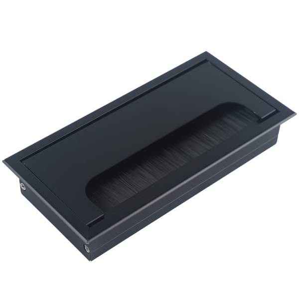 Donel Кабельный громмет (лючок) в стол, 160*80мм, цвет: черный