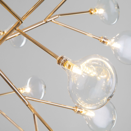 Подвесная люстра со стеклянными плафонами 27*G4 3Вт золотой IP20 Lamella (564 золото) Bogate's