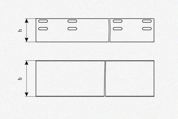 Лоток глухой ЛМГ 500х100х2000 УТ1,5, оцинкованный лист S1,5
