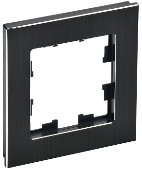 BRITE Рамка 1-мест. РУ-1-1-БрЧ металл черн. IEK