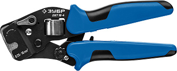 ПКТ-16-4 пресс-клещи торцевые для втулочных наконечников 0.25 - 16 мм.кв, Профессионал ЗУБР