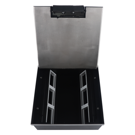 Donel Лючок в пол 18 мод. (6 мод. 45х45 мм. + 6 мод. 22.5х45 мм.) верт. установка, металл, в уровень с напольным покрытием