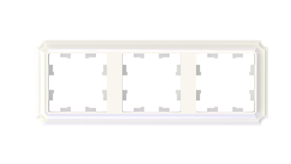 ATLASDESIGN ANTIQUE 3-постовая РАМКА, универсальная, ЖЕМЧУГ Schneider Electric