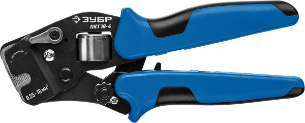 ПКТ-16-4 пресс-клещи торцевые для втулочных наконечников 0.25 - 16 мм.кв, Профессионал ЗУБР