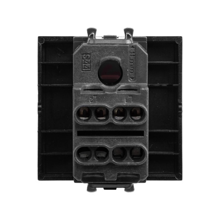 Перекрестный переключатель одноклавишный модульный, "Avanti", "Черный матовый", 2 модуля DKC