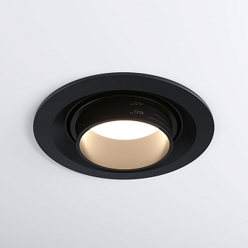 Встраиваемый светодиодный светильник с регулировкой угла освещения 10Вт 4200К черный IP20 (a052458) Elektrostandard