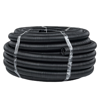 Труба гофр, ПНД с протяжкой d50 мм (20 м) черная EKF-Plast