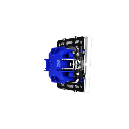 Выключатель встраиваемый Voltum S70 одноклавишный с подсветкой 10А, (белый глянцевый)