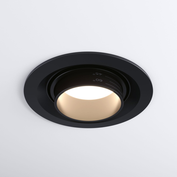 Встраиваемый светодиодный светильник с регулировкой угла освещения 10Вт 4200К черный IP20 (a052458) Elektrostandard