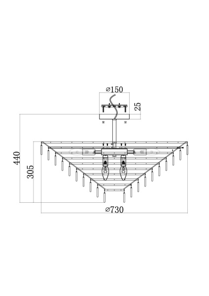 Потолочный светильник 14*E14 40Вт Золото IP20 Mazzo MOD130CL-14G Maytoni