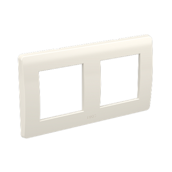 Рамка на 2+2 модуля (двухместная), белая, RAL9010 DKC