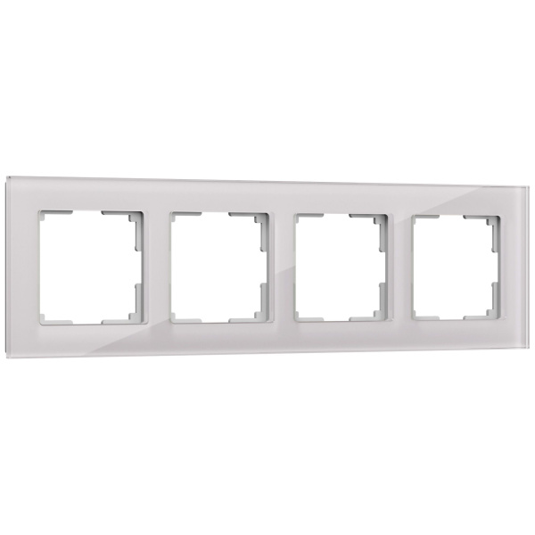 Favorit Рамка на 4 поста (дымчатый,стекло) Werkel