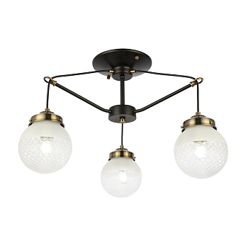 Светильник подвесной Черный, Бронза/Прозрачный, Белый E27 3*60Вт SLE110302-03 EVOLUCE