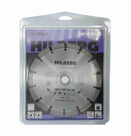 Диск алмазный отрезной 180*22,23 Hard Materials Лазер HM104 Hilberg