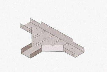 Лоток тройниковый замковый перфорированный ОТЗ 50х50 УТ1,5, оцинкованный лист, S0,8