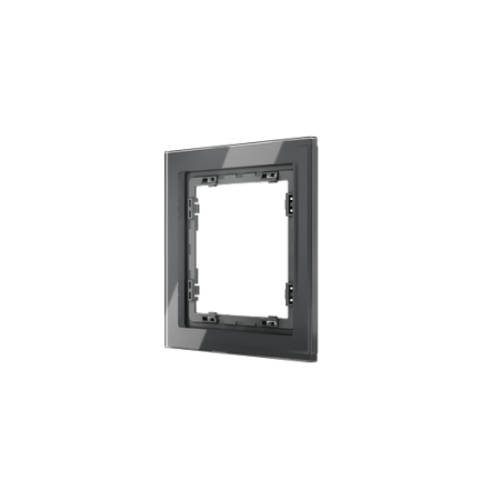 Рамка стеклянная Voltum S70 на 1 пост, (графит, стекло)