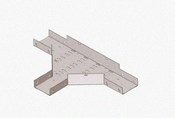 Лоток тройниковый замковый перфорированный ОТЗ 50х50 УТ1,5, оцинкованный лист, S0,8